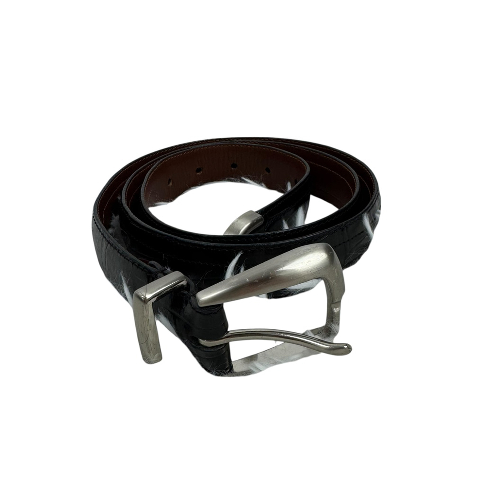 Cole Haan Mens Belt A08780 Leather Black Classic Work Casual Buckle Size 40